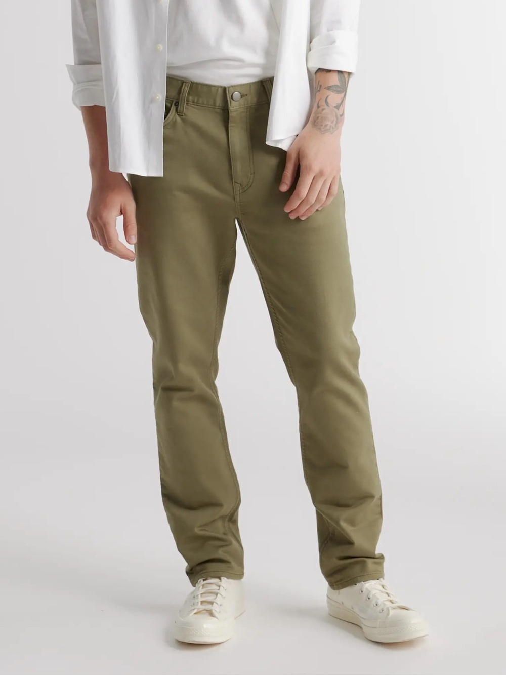 Quince Comfort Stretch Traveler 5 Pocket Pants Olive Green Men’s 32x30 Preppy